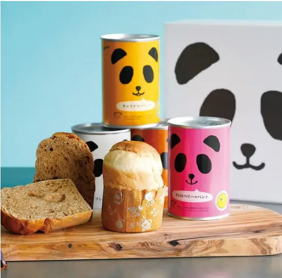 防災とやま】部屋に飾れてギフトにもなる非常食【パンだ缶】缶の中で